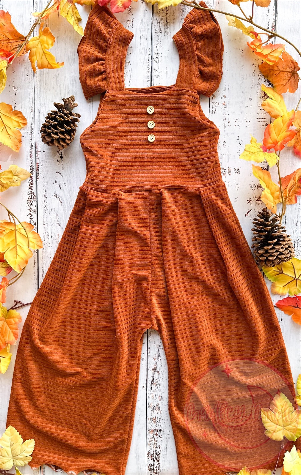 Corduroy Ruffle Romper