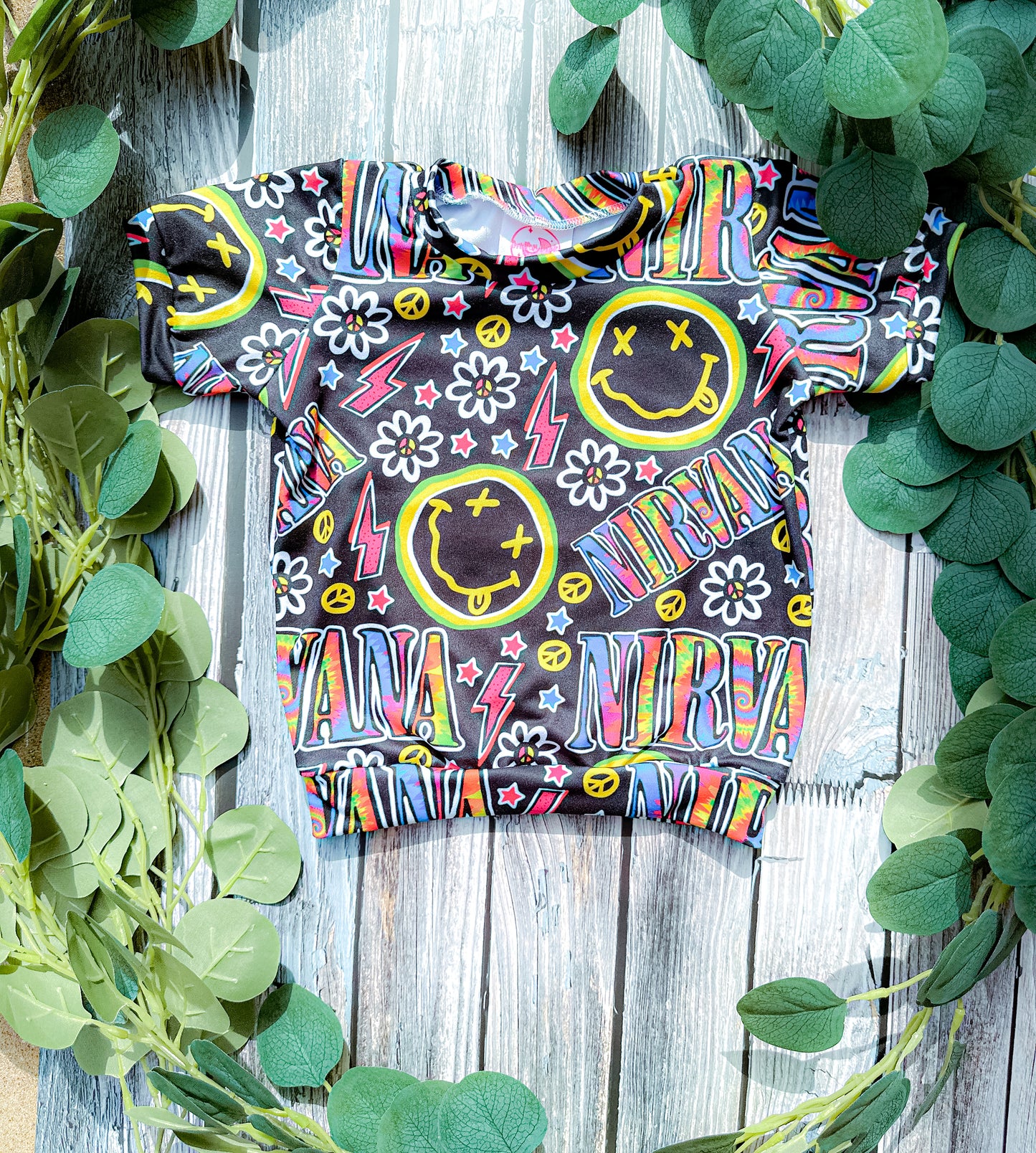 RTS 9-12M Trippy in Bloom Shirt